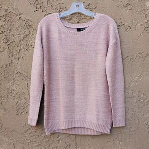 A.N.A long sleeve pink sweater with clear sequin